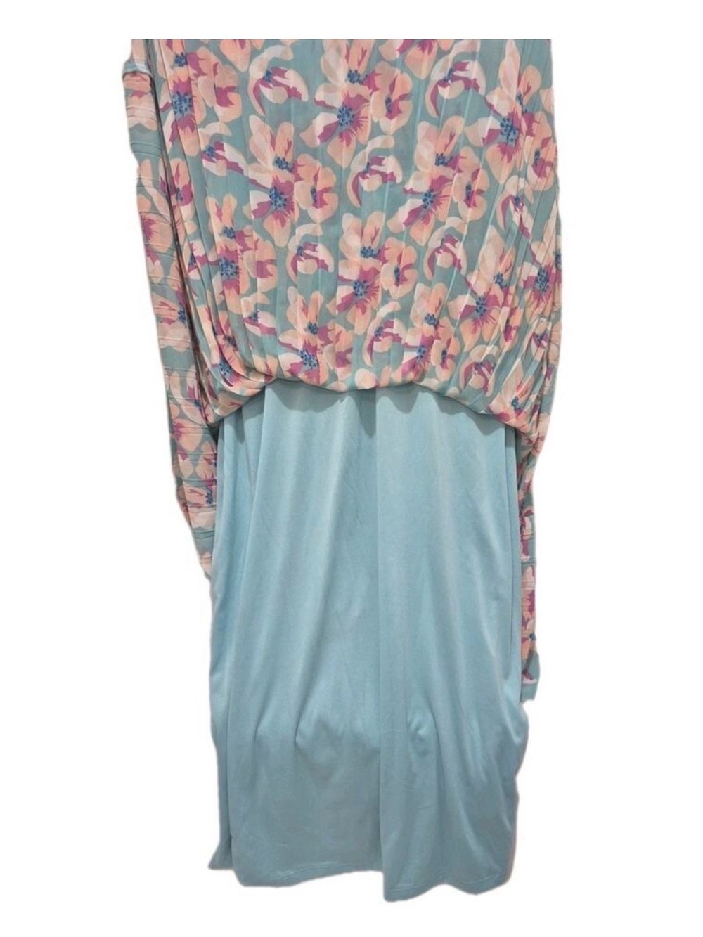Ashley Nell Tipton Mint Floral Pleated Dress with Pink & Purple Accents 3X - Picture 15 of 16